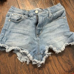 Blue Denim Pink Shorts
